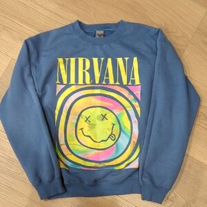 NIRVANA Multicolor Graphic Crewneck Sweater